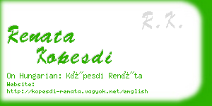 renata kopesdi business card